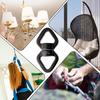 Swing Swivel Aluminum Alloy 30KN Swing Universal Rotating Ring Aerial Yoga Hammock Rotating Connector Outdoor Rock Climbing Bearing Swivel Hook
