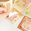 4Pcs Cute Capybara Sticky Notes Kawaii Offices Accessories Notepad Memo Pad Aesthetic Stationery School Student Planner