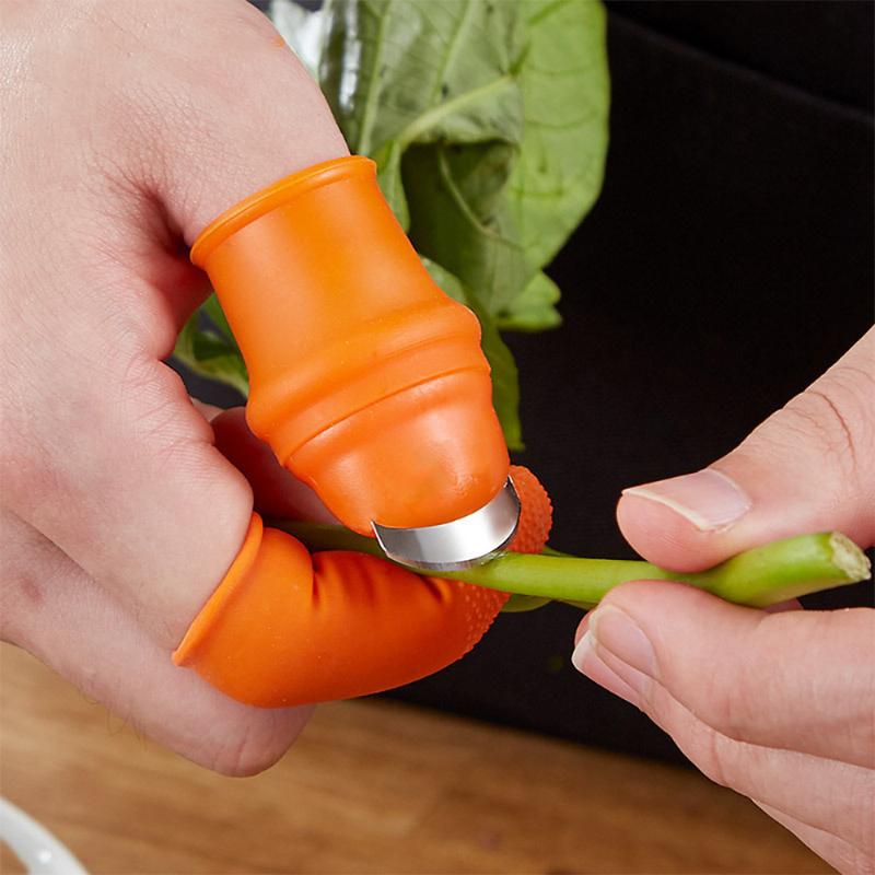 Cortador De Polegar Ferramentas De Jardinagem Tesouras De Poda Jardim Colheita Planta Legumes Separador Dedo Ferramenta