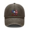 [Patriotic Baseball Cap] 250Th Anniversary USA Eagle Print Adjustable Hat Polyester Breathable Vintage Washed Casual Outdoor Sports Unisex For July