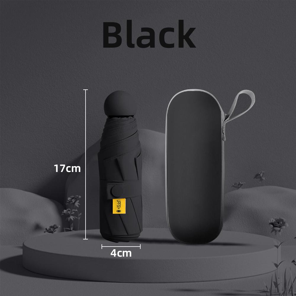 Капсульный складной легкий мини-зонт от солнца и дождя, двойной зонт с защитой от ультрафиолета, мини-пятикратный зонт, новинка