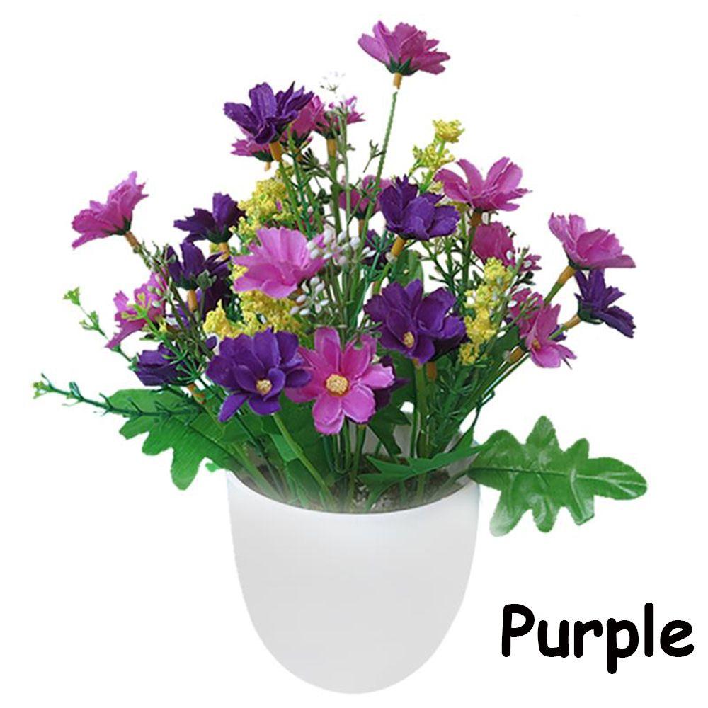 Домашний декор Праздничные принадлежности Искусственные растения Шелковые хризантемы Имитация бонсай Цветы в горшках