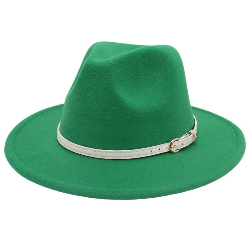 Женское пальто с цилиндром с широкими полями и шляпой, фетровая шляпа, однотонная кашемировая джазовая шляпа