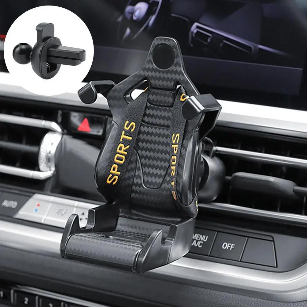 Universal Racing Seat Mobile Phone Holder Car Air Vent Air Racing Navigation Design Seat Clip Holder Car Holder Outlet Moun Q0M1