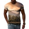 Summer Alpine Lake Graphic T Shirts Men Fashion Landscape 3D Printed Tees Hip Hop Street Style Casual Daily O-neck Short Sleeves