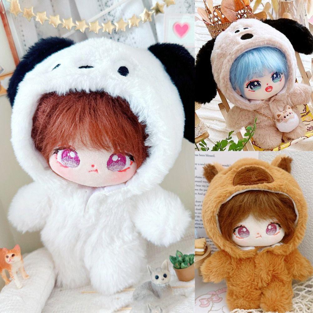 Мультистильный мультяшный плюшевый комбинезон, мини-одежда, костюмы, кукольные толстовки, 20 см, хлопковые мягкие куклы