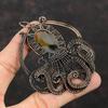 Montana Agate Pendant Copper Wire Wrapped Pendant Handmade Pendant Wire Wrapped Jewelry Octopus Gemstone Pendant Wedding Gift Copper Jewelry