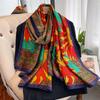 Роскошные Женские Шарфы Модные Печатные Шелковые Шарфы Летние Шали И Повязки Мягкий Кашемир Женские Банданы Складной Головной Платок
