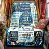 21St Birthday Celebration Blanket Durable Comfort For Sofa Couch Office Bed Picnics Ideal For All Seasons Stylish Decor Perfect Gift For Relatives And
