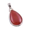 Натуральный сердолик, ручной работы, кулон из стерлингового серебра 925 пробы, 1,50" I7L43