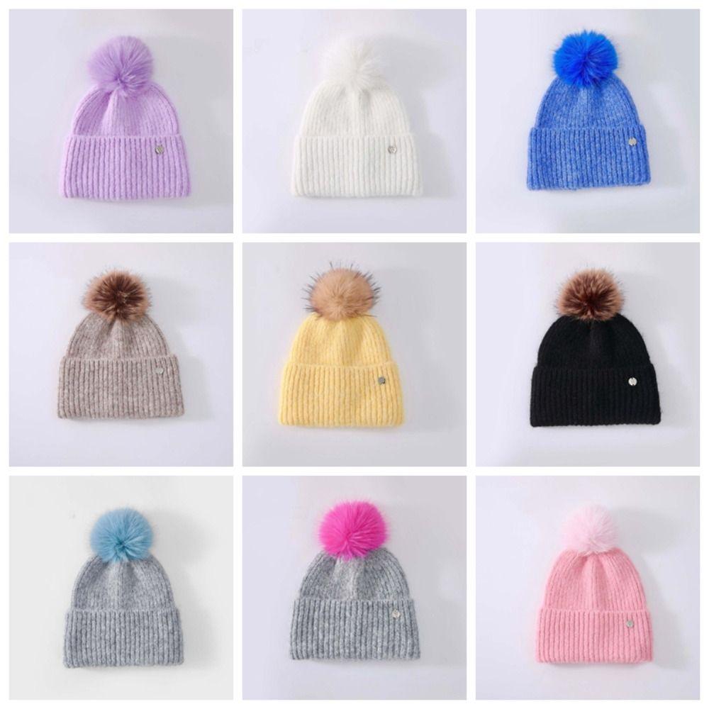 Korean Style Twists Knitted Hat Elastic Brimless Beanie Cap Personality Winter Pullover Cap Women