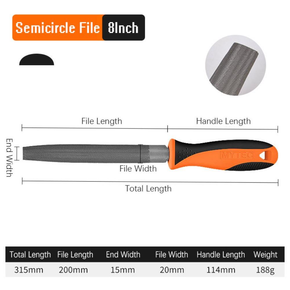 Flat/Semicircle/Circle/Triangle/Square Saw File 6/8 Inch Wood Sharpener High-quality Steel Files
