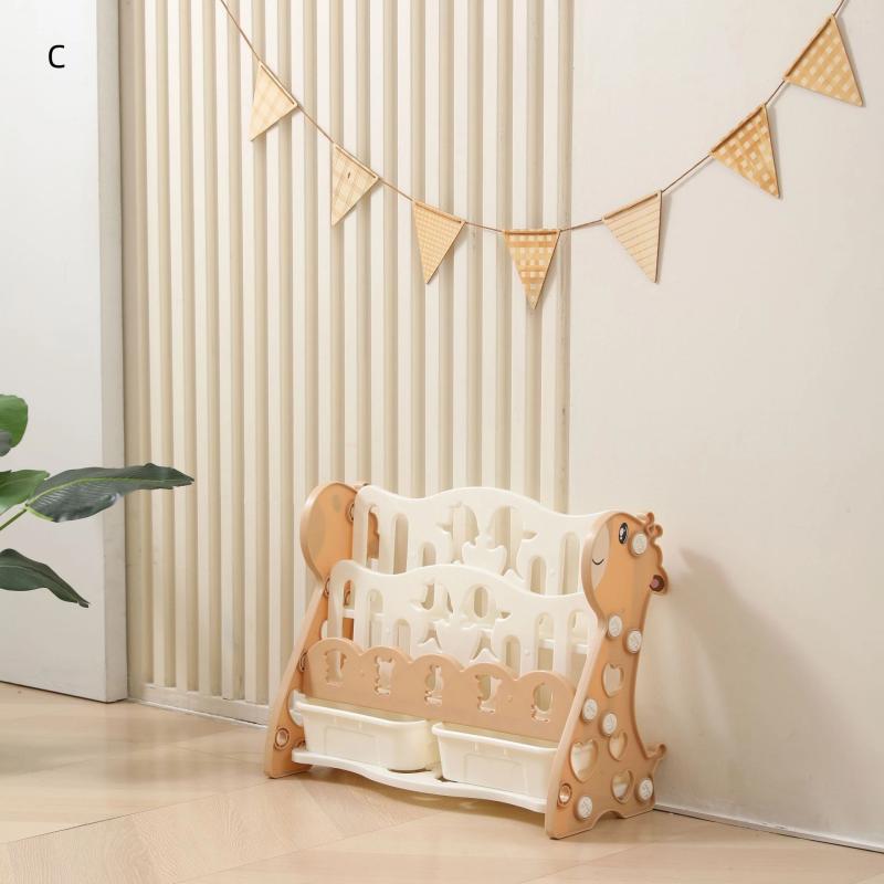 Children'S Bookcase Storage Integrated Simple Floor Baby Picture Book Rack Plastic Children'S Book Toy Rack