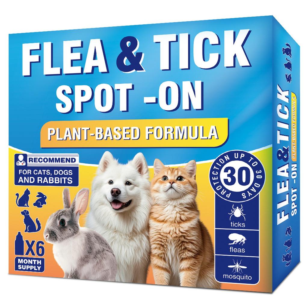 Блохи и клещи для кошек старше 9 лет, Местное средство от блох, Быстродействующее и длительного действия средство от блох для кошек, 6 доз 2,5 мл