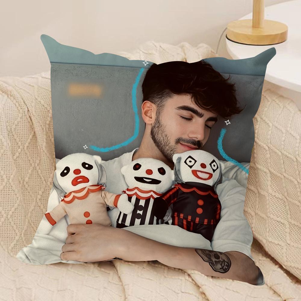 Internet Celebrity Fede VVigevani Cushion Cover Silky Short Plush Invisible Zipper Dustproof Sofa Pillow Case for Home Decor