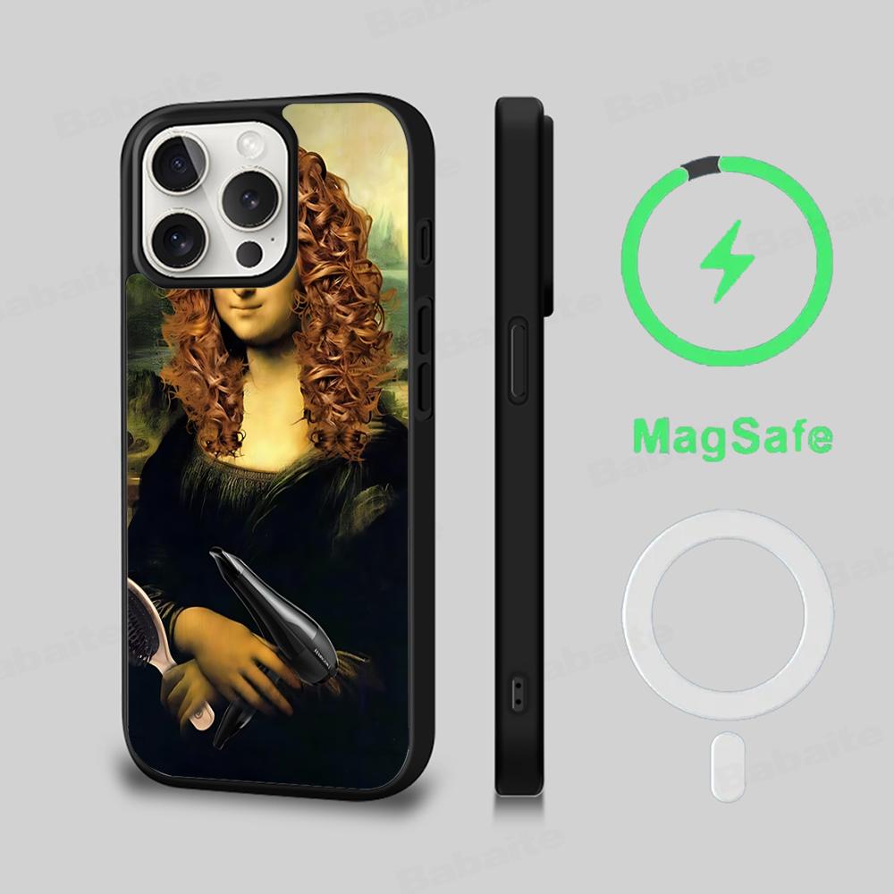 Mona Lisa Phone Case Magnetic Case For IPhone 18 16 14 13 12 11 15 Pro Max Plus For Magsafe Wireless Charge Cover