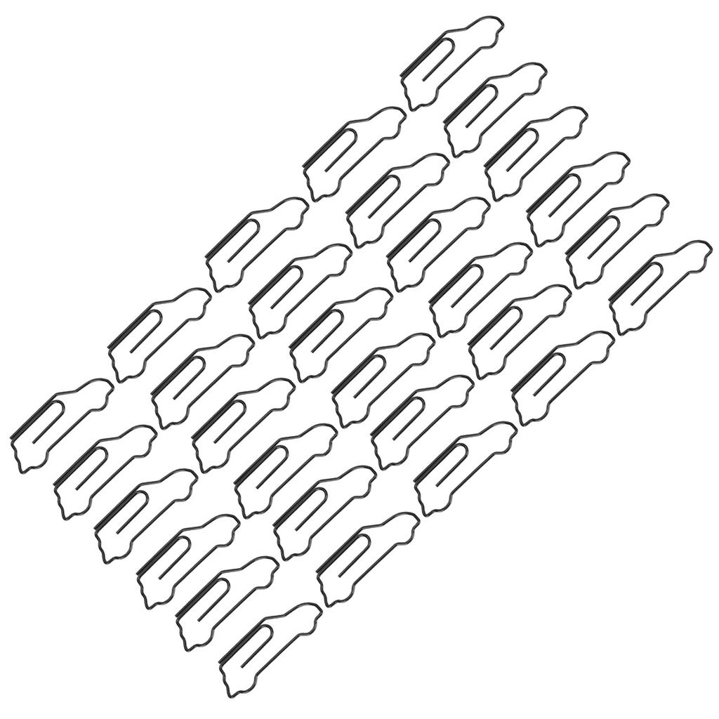 30 шт. ассорти из скрепок в форме автомобиля, принадлежности для творчества, моделирования металла, украшения, черный цвет