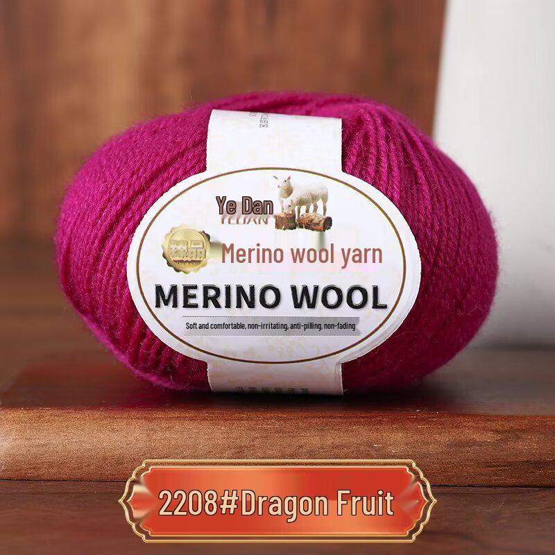 Пряжа из мериносовой шерсти средней толщины ручной вязки для свитеров, шарфов, шапок - 213 Овечья шерсть - 3 нити