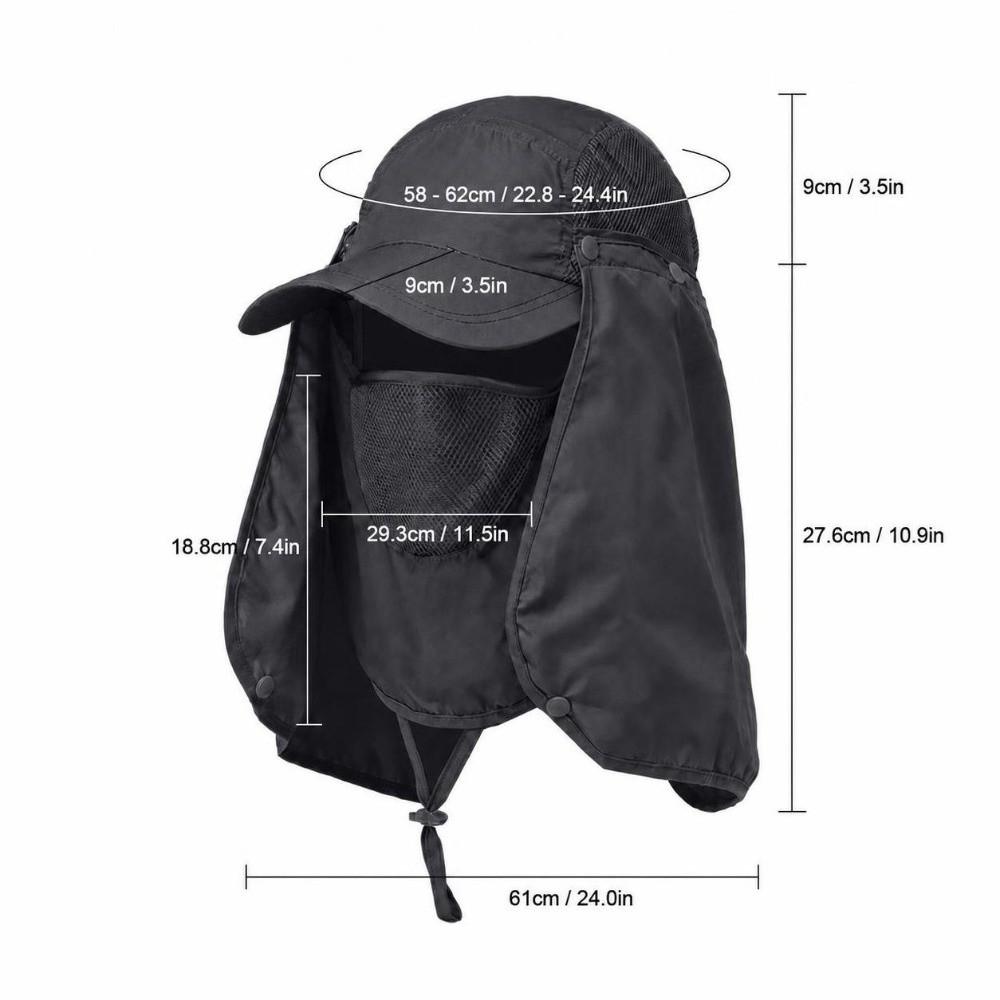 UPF 50+ Fishing Sun Hat Foldable Fishing Bucket Hat Portable Sun Cap Fishing Outdoor