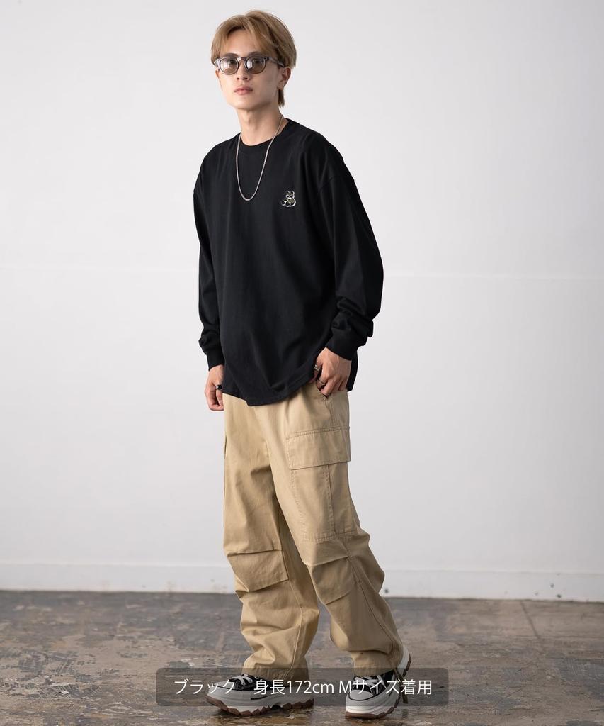 IMPROMES Casual SIDEWAYSTANCE Embroidered Downer Panda Long Sleeve T-Shirt, Men's, Oatmeal