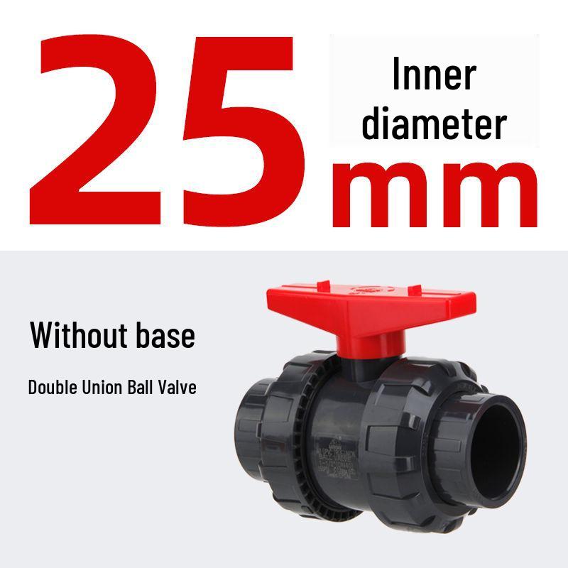 Taiwan PVC Double Union Ball Valve - Acid & Alkali Resistant with Handle