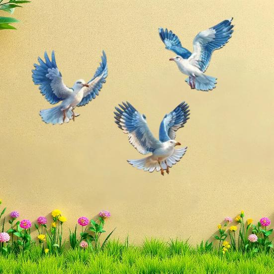 3 шт. Деревянный декор стены в виде чайки Прибрежный Пляжный Морской Настенное искусство Реалистичные Морские птицы Украшение для дома Спальни Гостиной