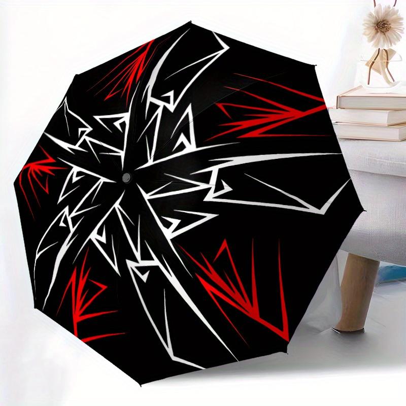 1pc Abstract Pattern Automatic Open/close, All-Season Portable Folding Umbrella for Friends, Travel, Everyday, Events yy250812218