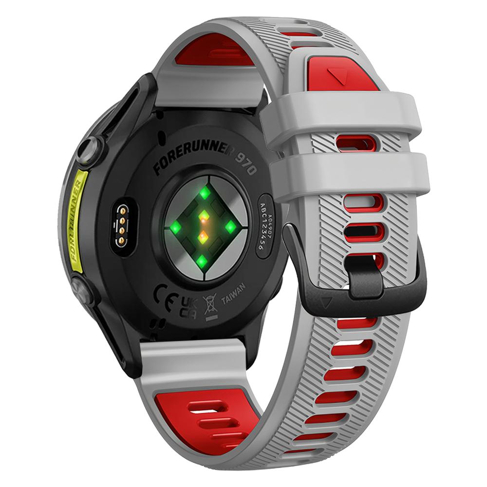 Силиконовый ремешок 22 мм для Garmin Forerunner 970 965 955 Solar 945 935 745 Двухцветный спортивный ремешок Браслет Аксессуары