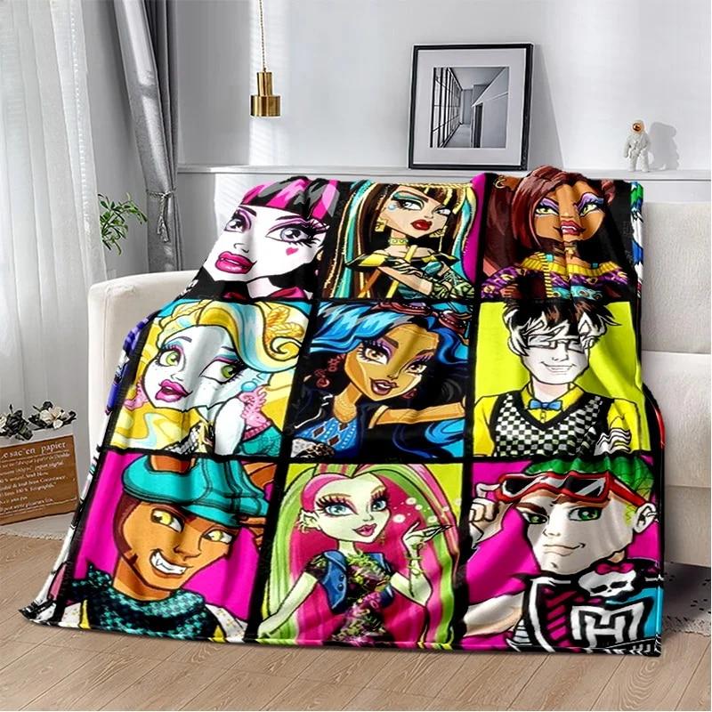 3D одеяло с героями мультфильмов Monster High, мягкое одеяло для дома, спальни, кровати, дивана, пикника, путешествия, офиса, отдыха, одеяло, детское одеяло