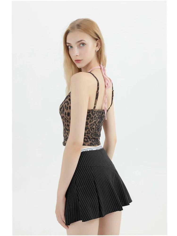 Женский кружевной лоскутный укороченный топ на бретельках, винтажный Y2k, летняя мода, уличная одежда, топ на бретелях, женский сексуальный жилет без рукавов с открытыми плечами