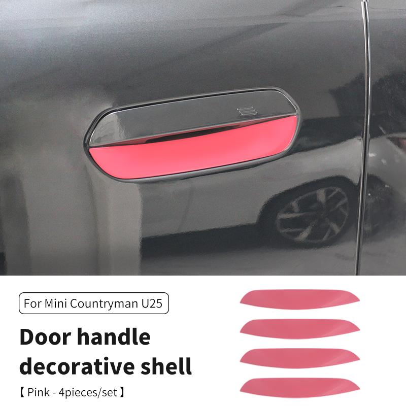 Car Door Handle Sticker Exterior Trim Cover For Mini Countryman U25 2024 2025 ABS Car Exterior Door Handle Bowl Decorative Shell