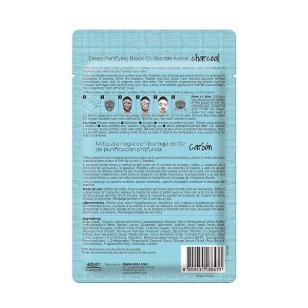 Purederm Bubble Bąbelkująca Maska Do Twarzy Wegańska Charcoal 20G
