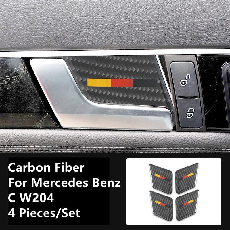 Углеродное волокно, модификация салона автомобиля, накладка, полоски, декоративные наклейки для Mercedes Benz C W204, внутренняя отделка автомобиля