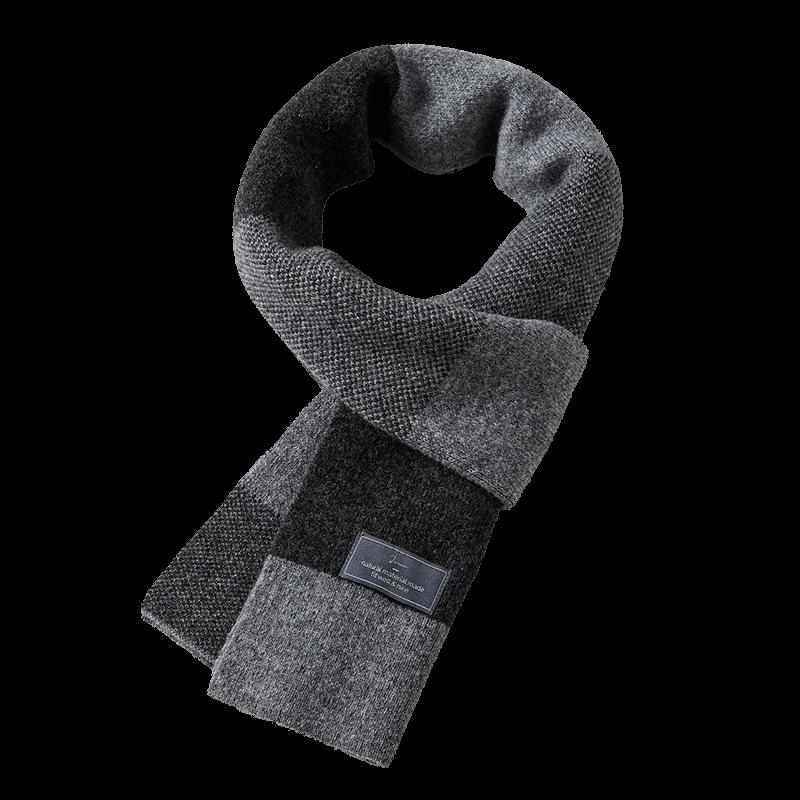 JIUMU Men's Pure Wool Winter Scarf