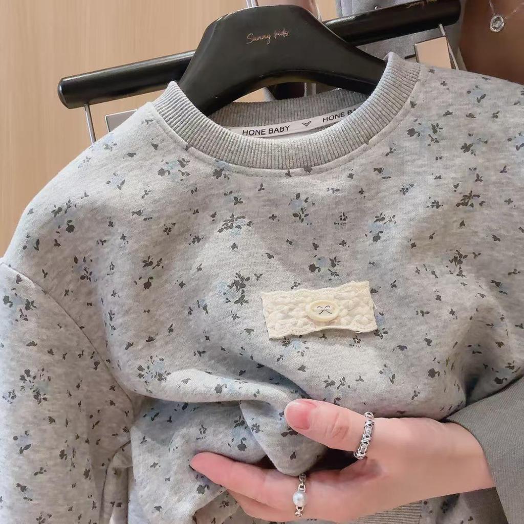 Комплект из двух предметов: осенняя толстовка и брюки для девочек в корейском стиле