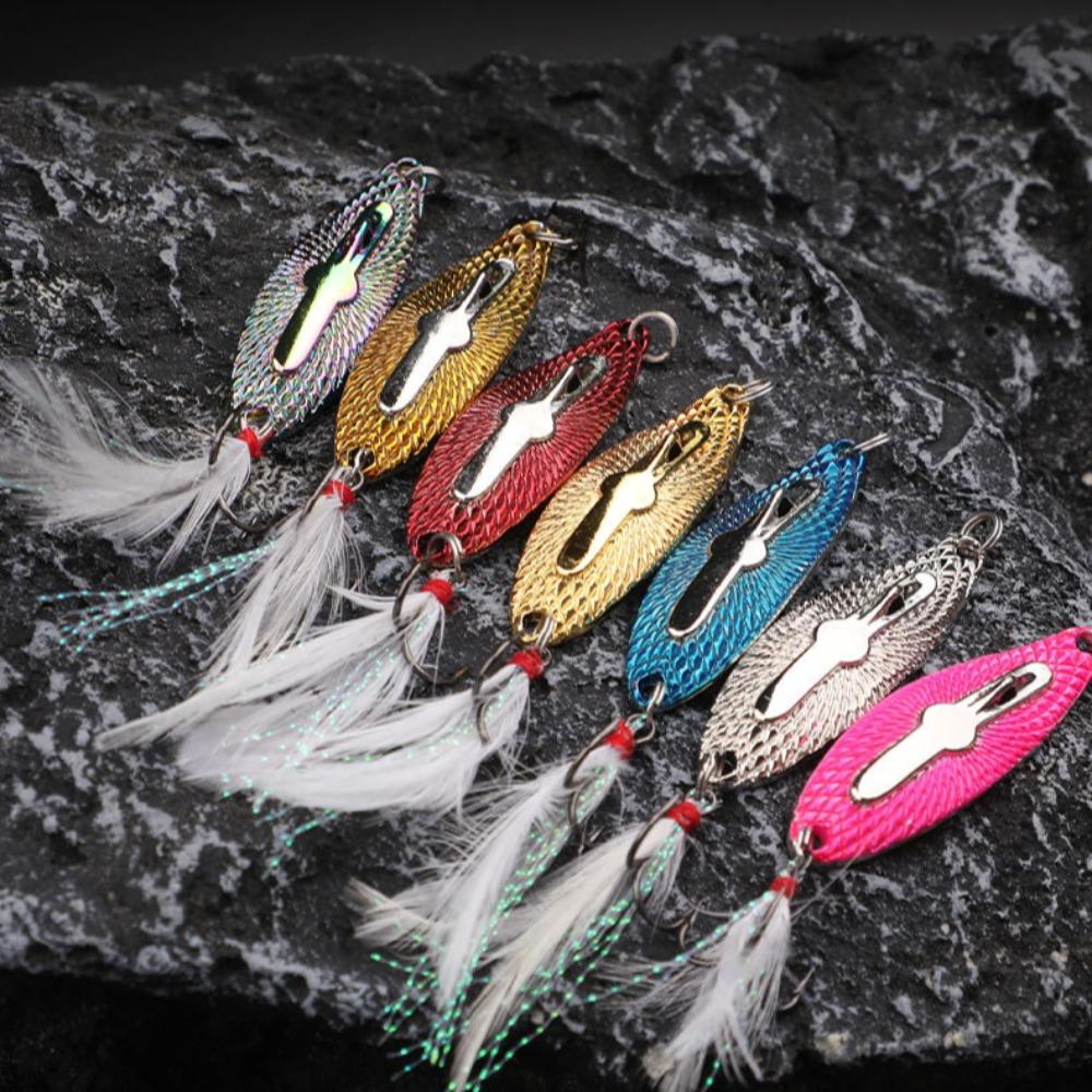 Gold Silver Fishing Lures Metal Bass Tackle New Trout Pike