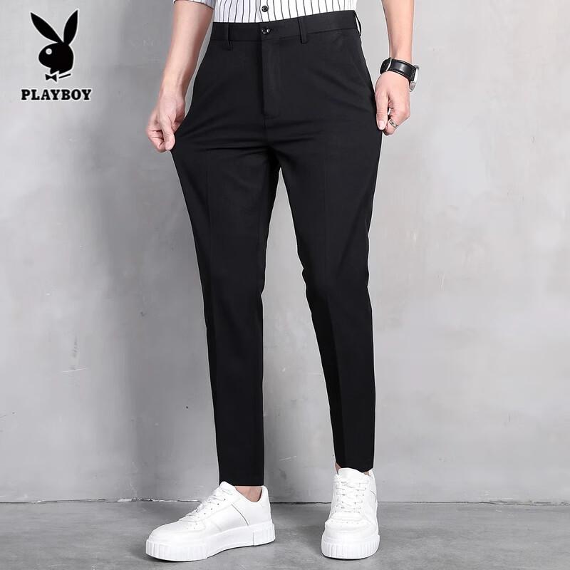 PLAYBOY Men's Casual Slim-Fit Suit Pants