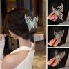 Exquisite Rhinestone Butterfly Hair Claw Clips for Women Elegant Pearl Hair Crab Barrette Headwear WOMAN HAIR CLIP Ponytail Clip