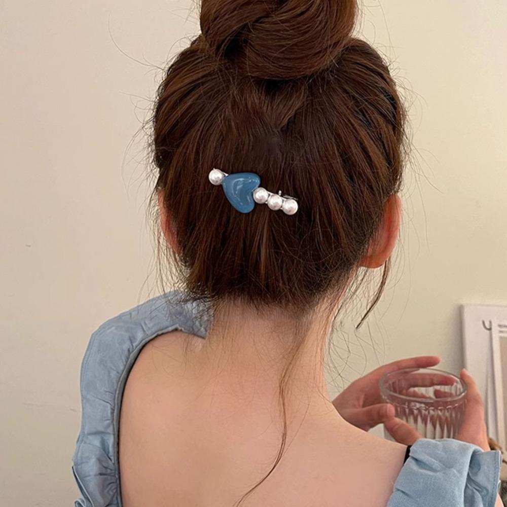 Pearl Side Hairpin Sweet Bangs Hair Clip Princess Headdress Styling Tool for Girls