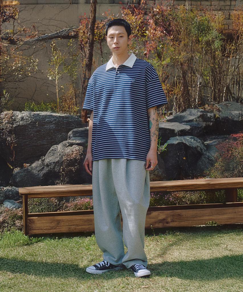 LMR Three-Puck Wide String Sweatpants Grey
