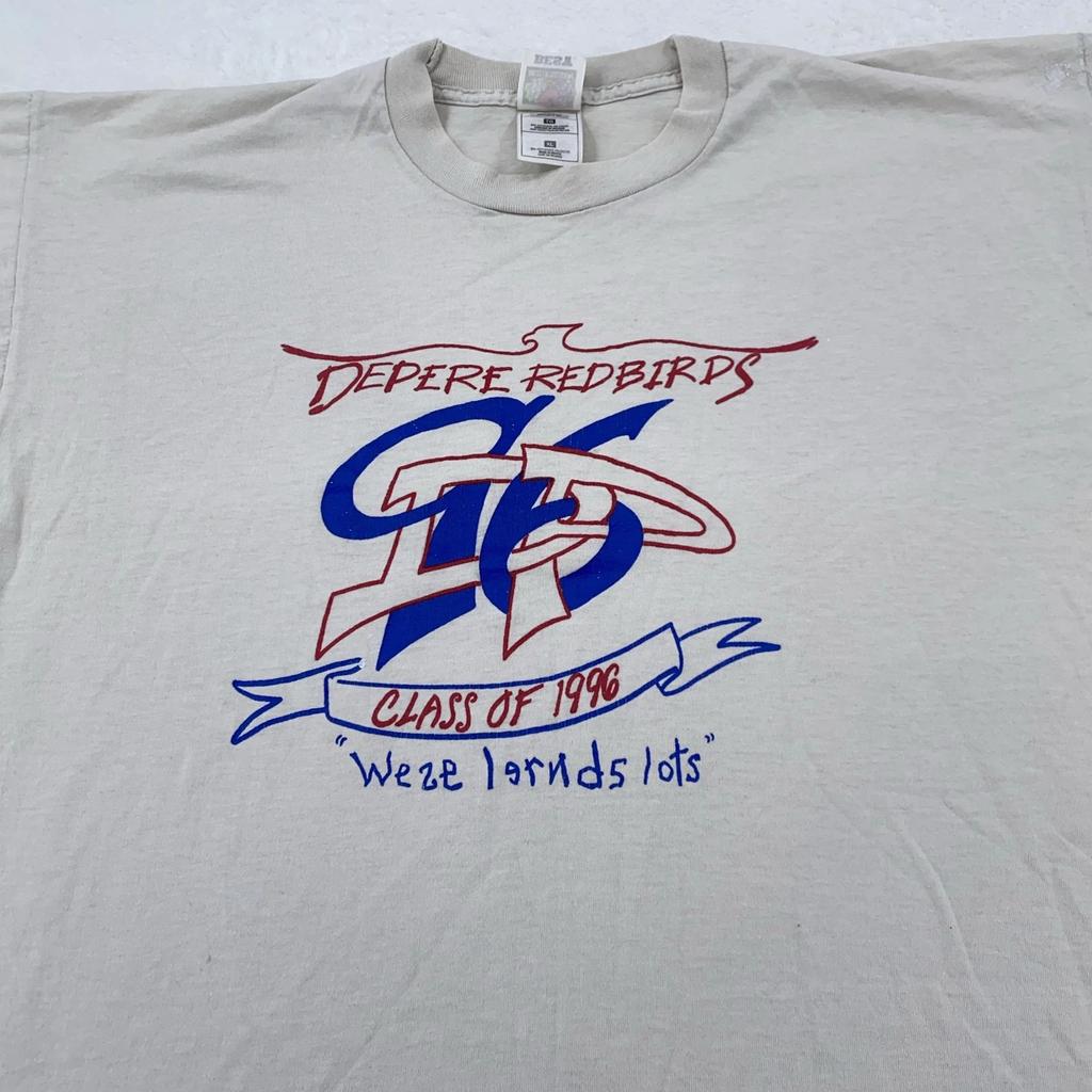 Vintage De Pere Redbirds Shirt Mens Large/XL Class of 1996 Tee T-Shirt 90s