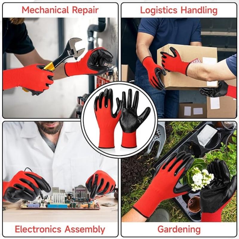 20 пар защитных рабочих перчаток с полиуретановым покрытием и захватом, дышащие бесшовные вязаные рабочие перчатки для мужчин и женщин, для работы с конструкциями, сборки