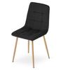KARA chair - black velvet / wood color legs x 3