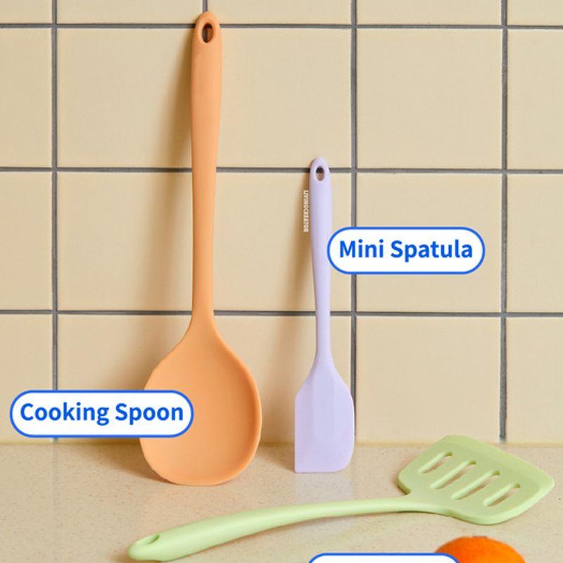 LIVINGCREATOR Cooking Cooking Wide Turner Avocado Green Silicone Cooking Utensil Kitchen Tool