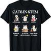 Смешной научный мем Коты в STEM Ученые Ботаники Любители кошек Футболка для мужчин Женщин Девочек Детей
