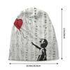 Banksy Art Graffiti Girl Heart Balloon Slouchy Beanie Unisex Women Hip Hop Winter Warm Skullies Beanies Hats Adult Knit Bonnet Cap