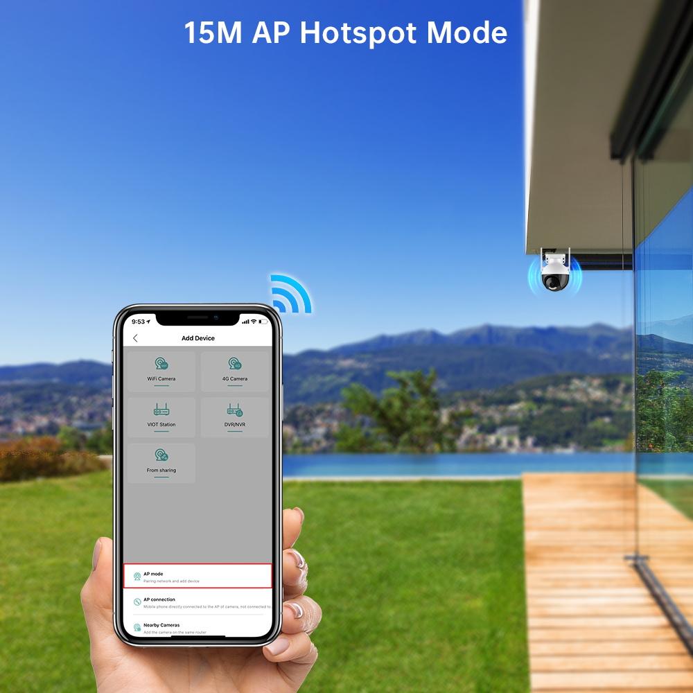 4-мегапиксельная Wi-Fi PTZ IP-камера ICsee наружная камера безопасности видеонаблюдение камеры видеонаблюдения Onvif AI обнаружение человека цвет ночного видения