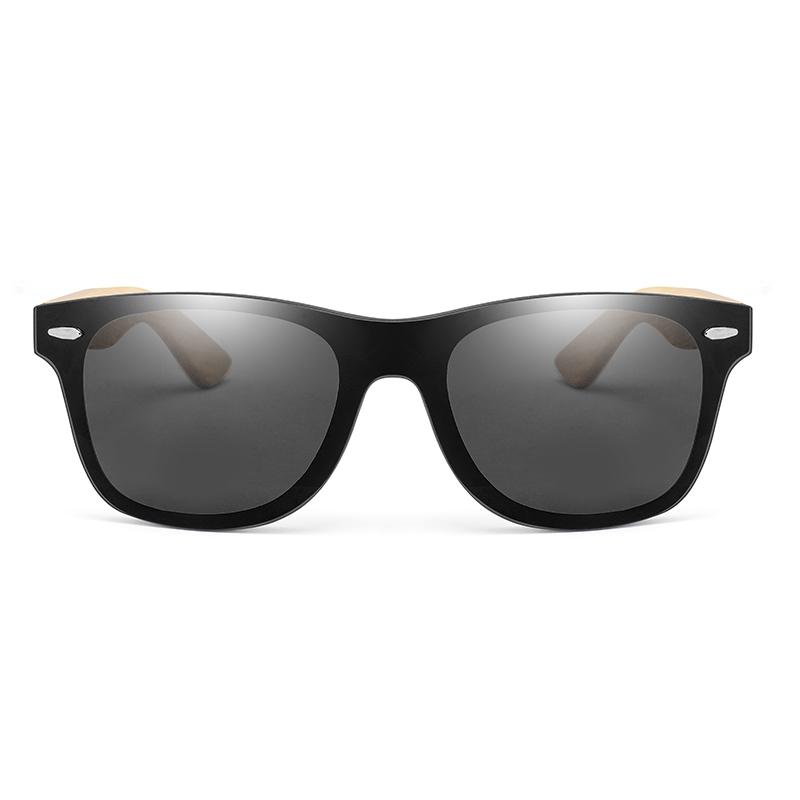 Polarized Mirror Surface Square Bamboo Sun Glasses Men Simple Colorful Brand Sunglasses Pool Party Male Eyeglasses
