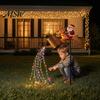 Christmas Holiday Patio Lights Solar Santa Watering Can Light, Garden Stake Decorative Lawn Lanterns LED Pathway Light for Festive Front Yard