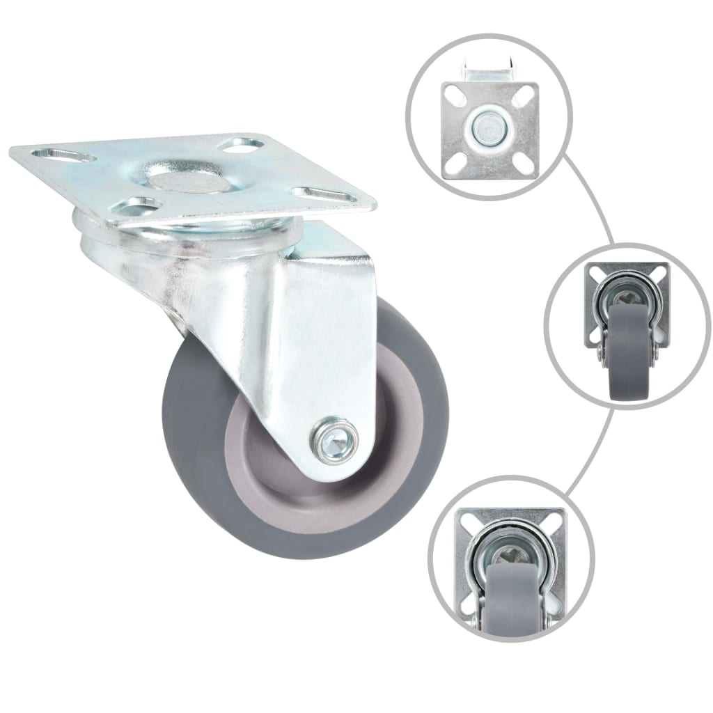 8 Pcs Swivel Casters 50 mm